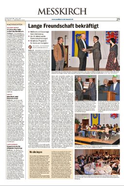 40ème anniversaire du jumelage de Sassenage avec Messkirch (Allemagne).